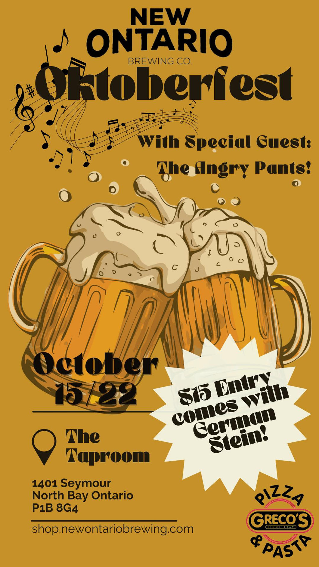 Oktoberfest 2022! Oct 15th from 12pm to 1am